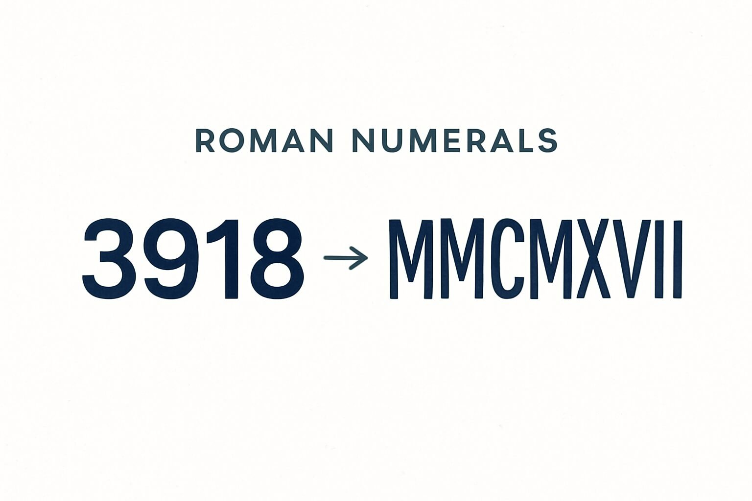 Roman Numerals: 3918