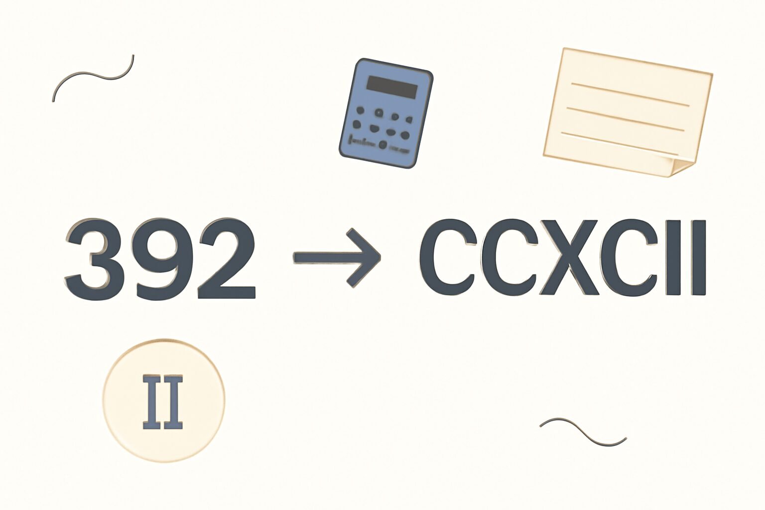 Roman Numerals: 392