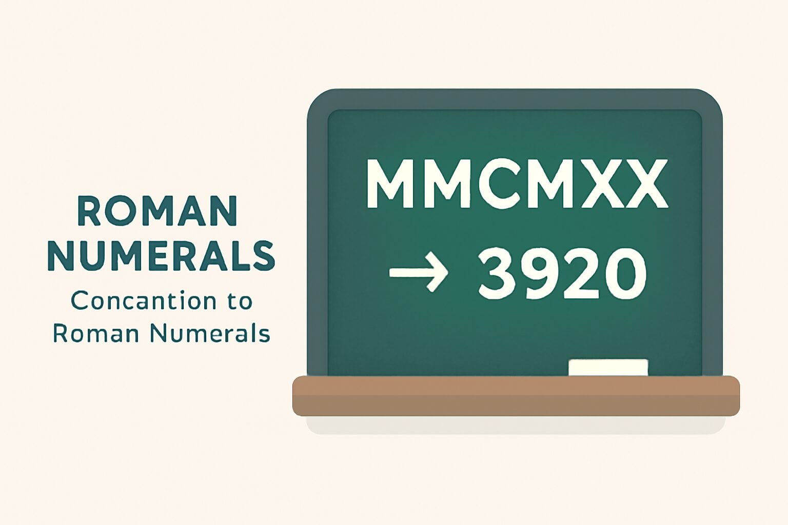 Roman Numerals: 3920