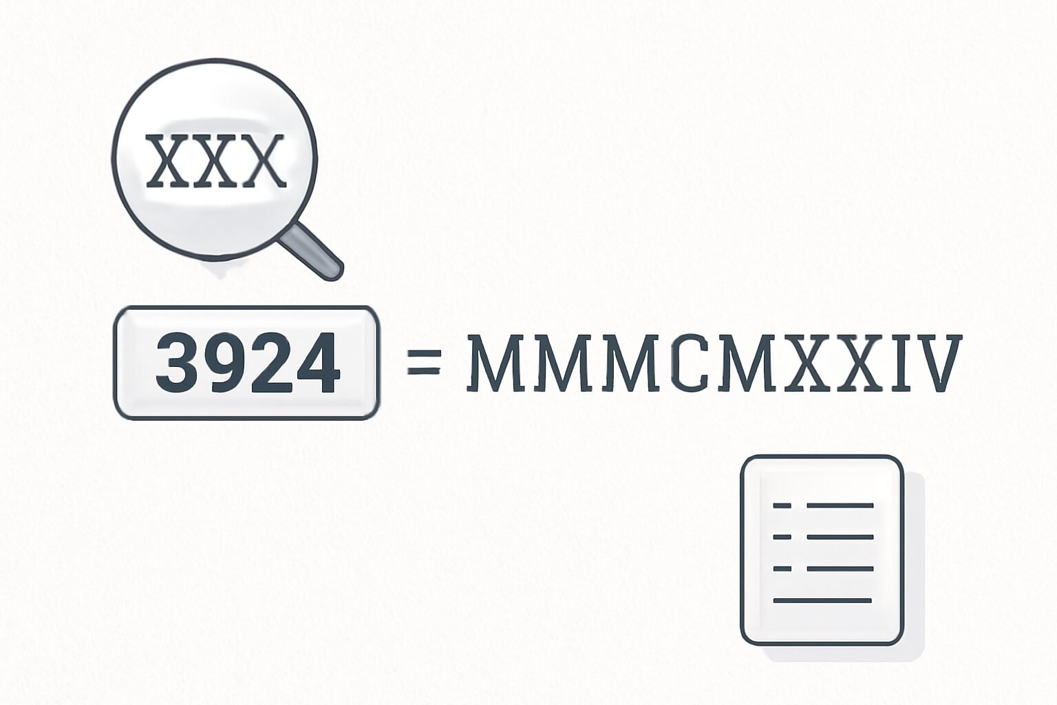 Roman Numerals: 3924
