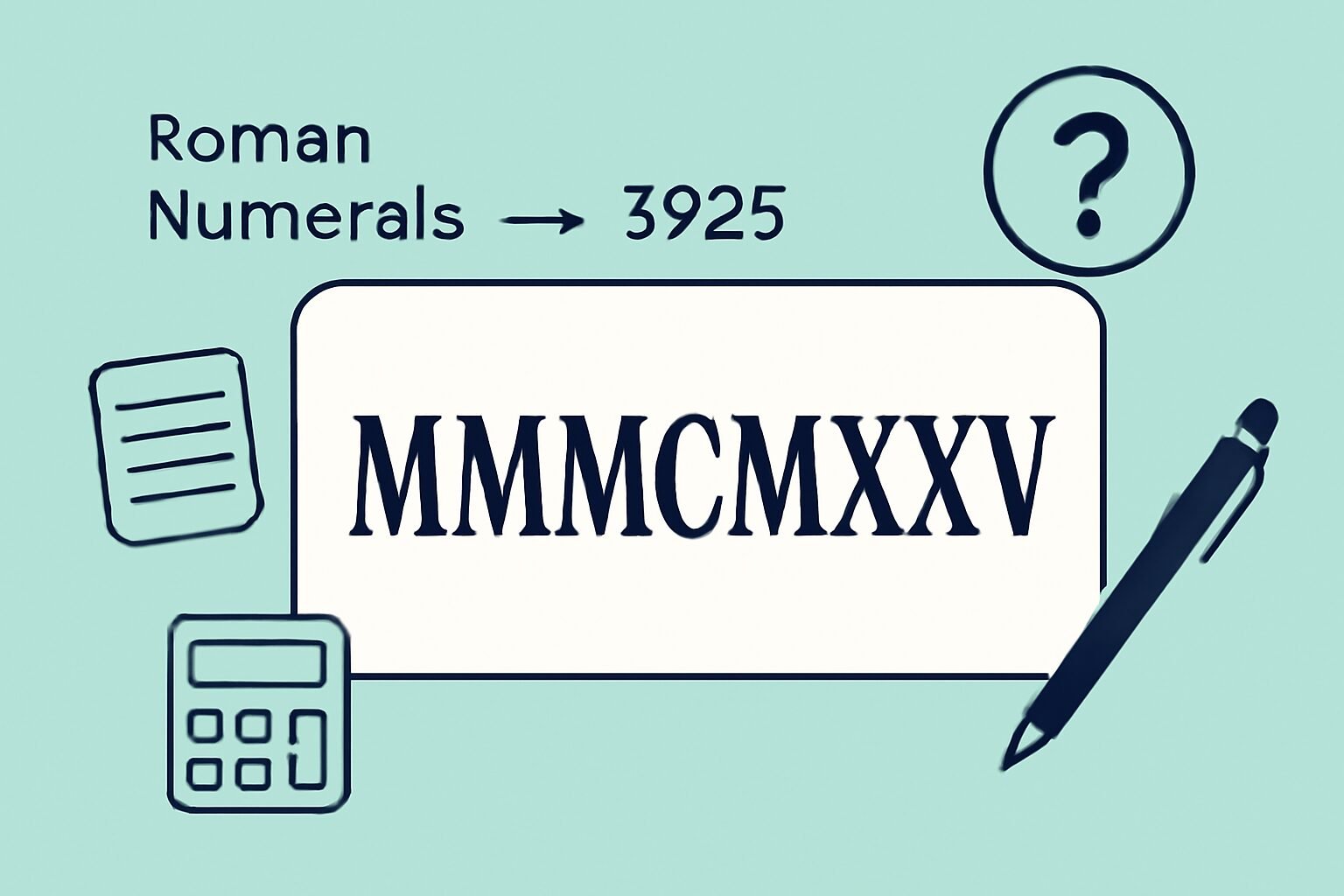 Roman Numerals: 3925