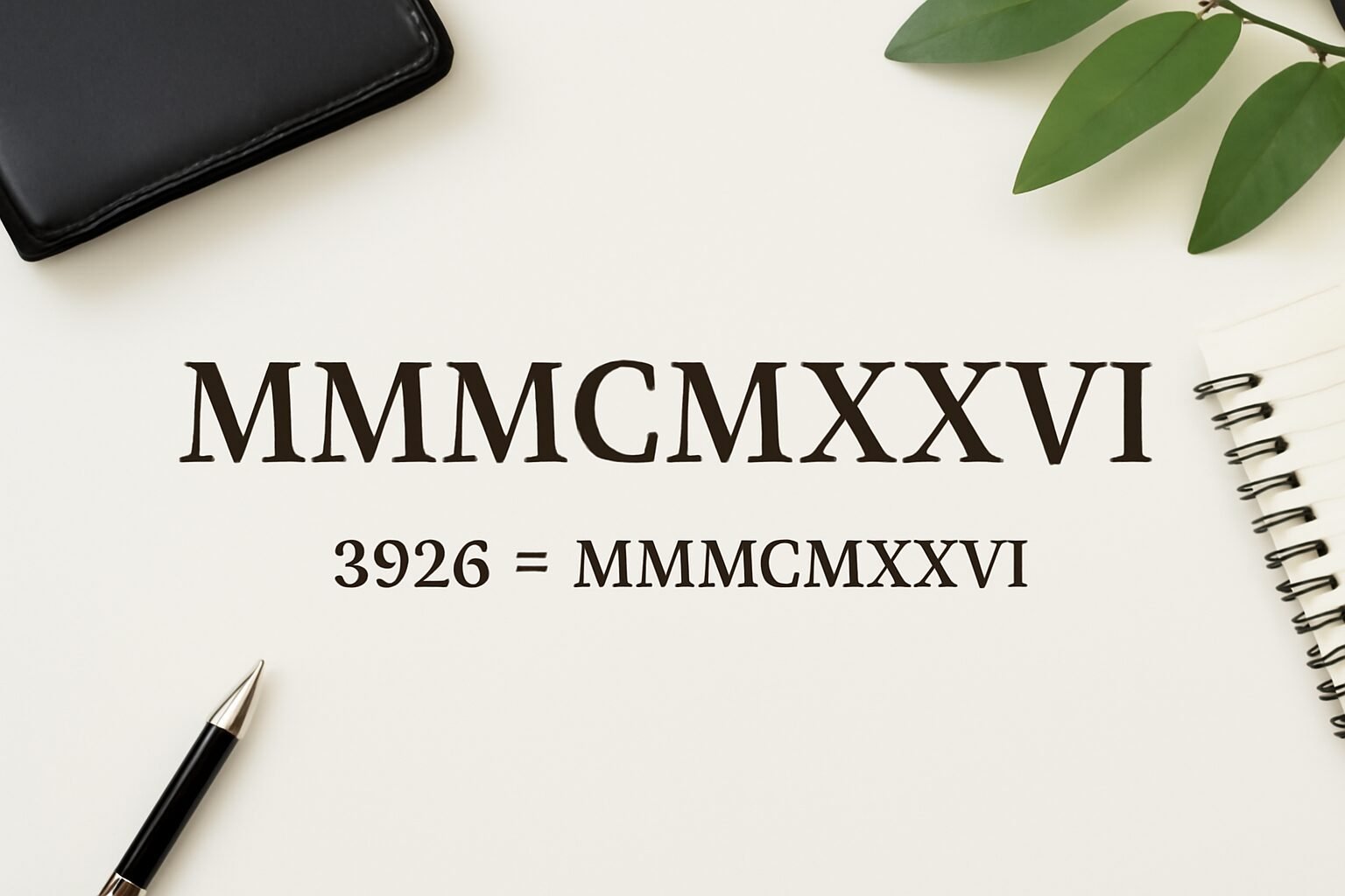 Roman Numerals: 3926