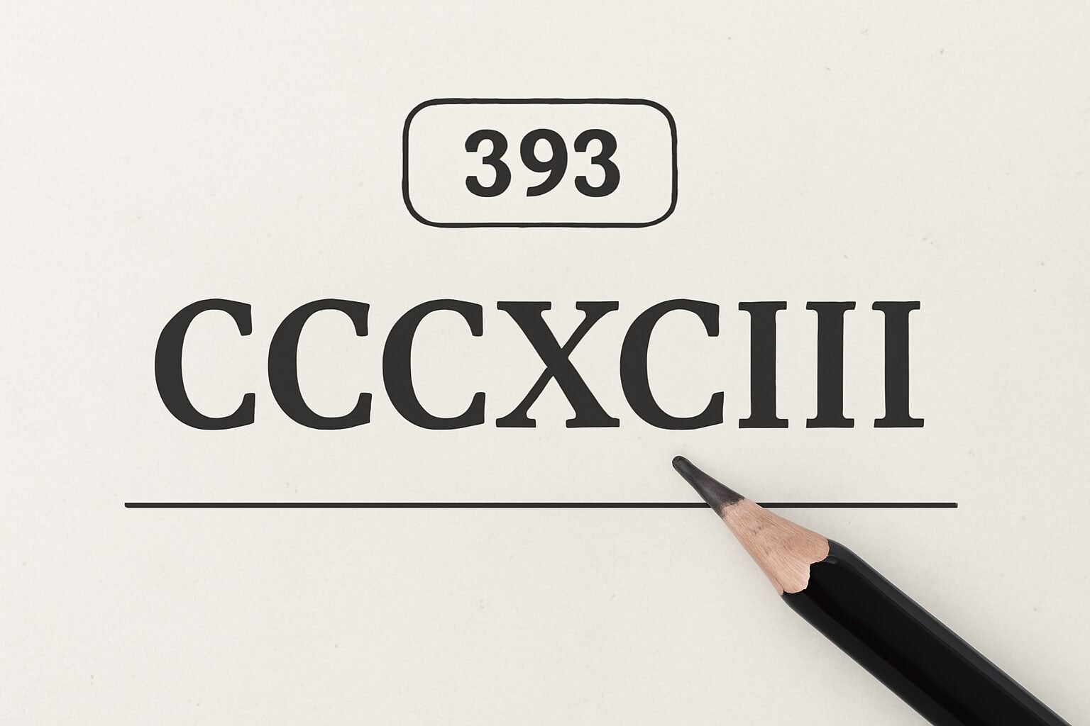 Roman Numerals: 393