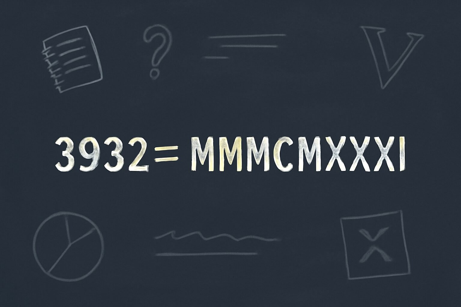 Roman Numerals: 3932