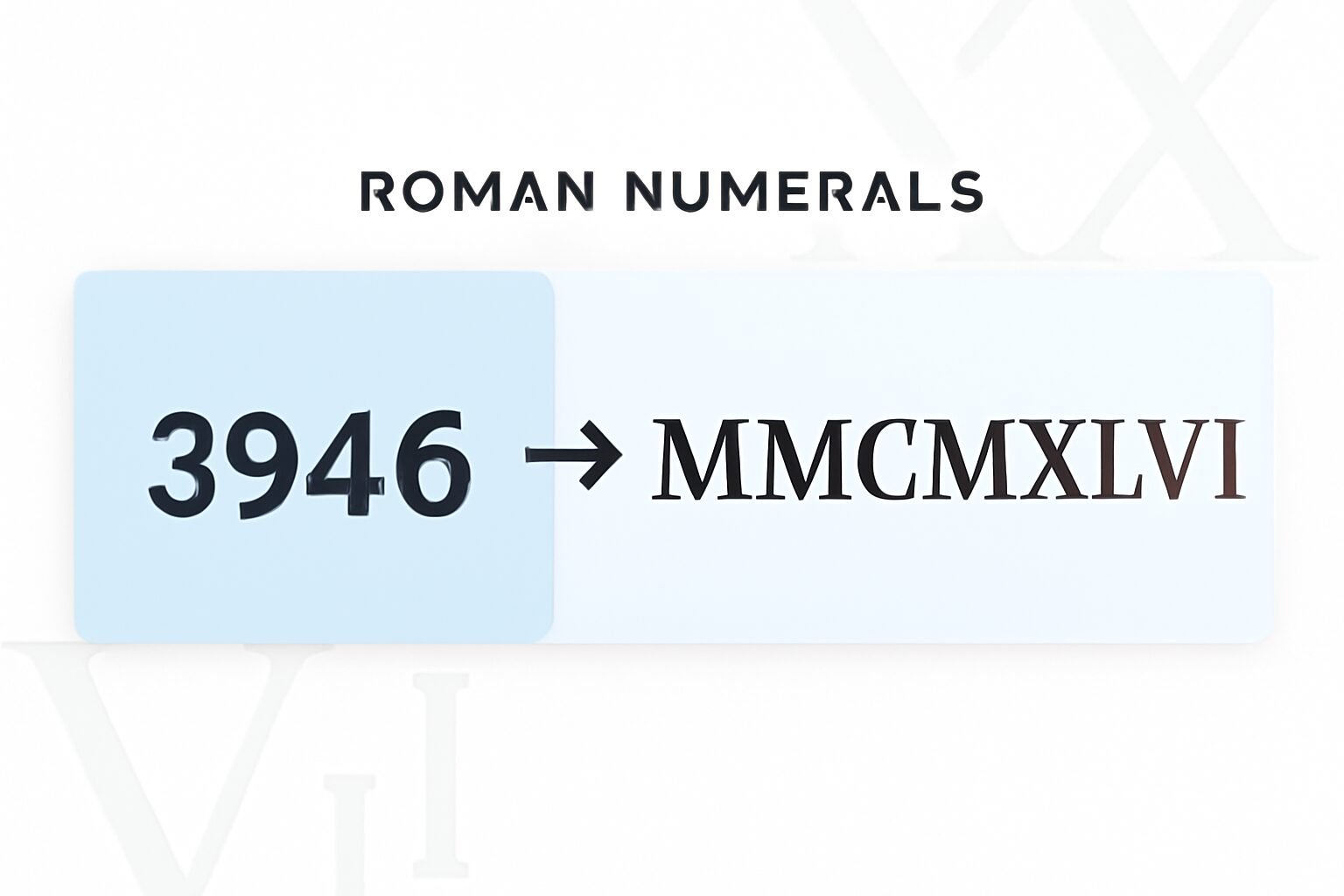 Roman Numerals: 3946