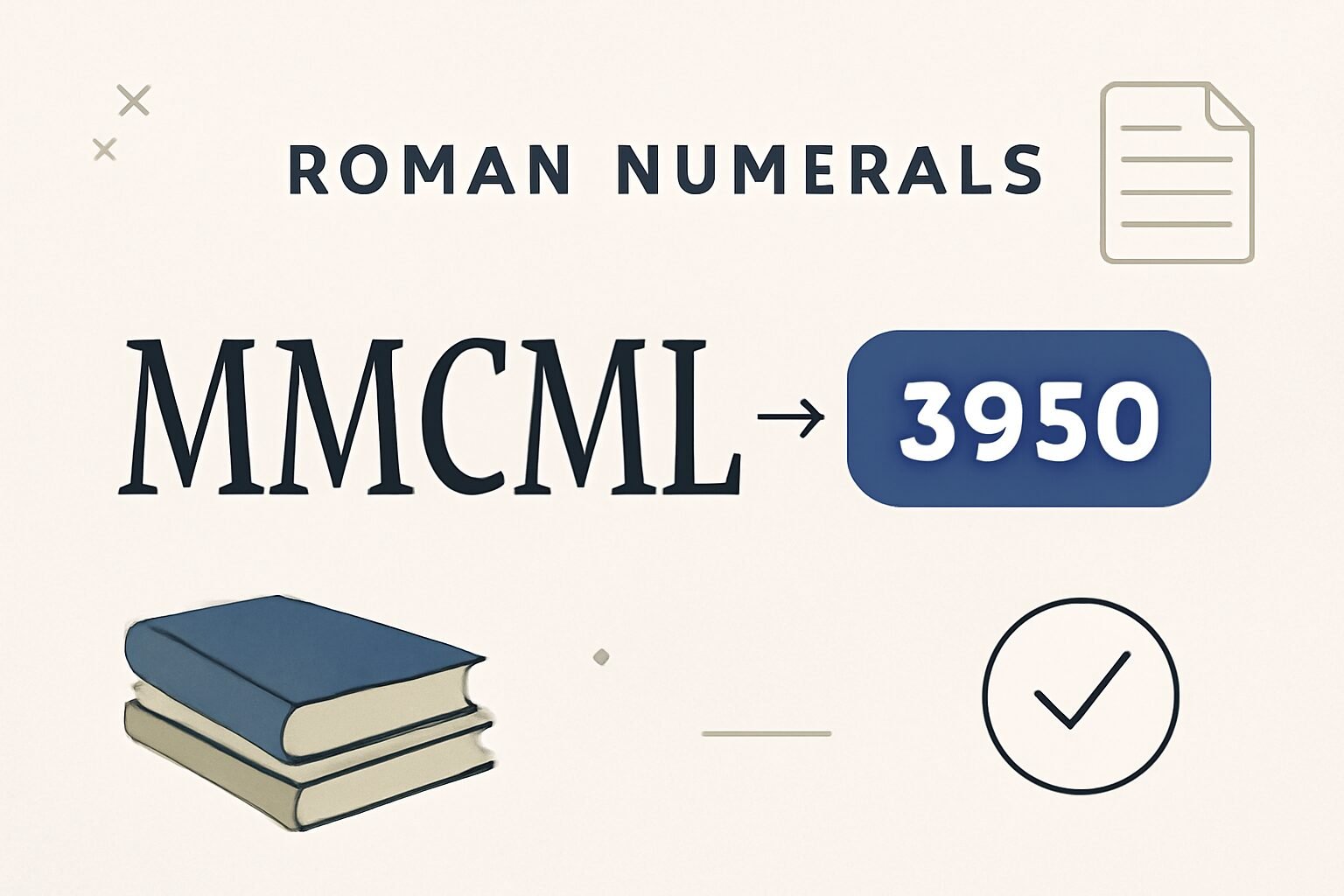 Roman Numerals: 3950