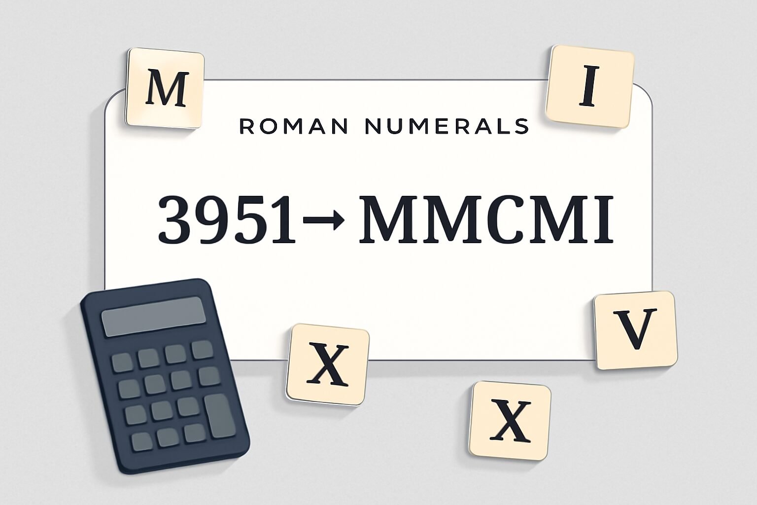 Roman Numerals: 3951