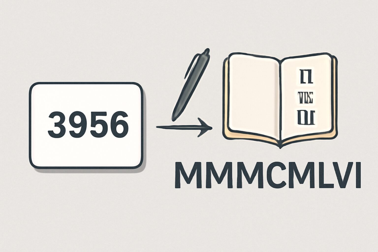 Roman Numerals: 3956