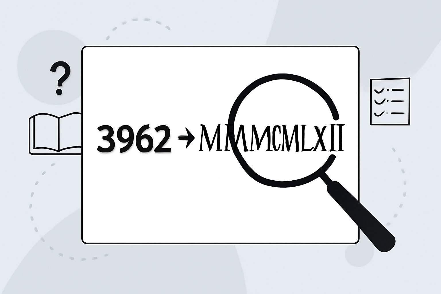 Roman Numerals: 3962