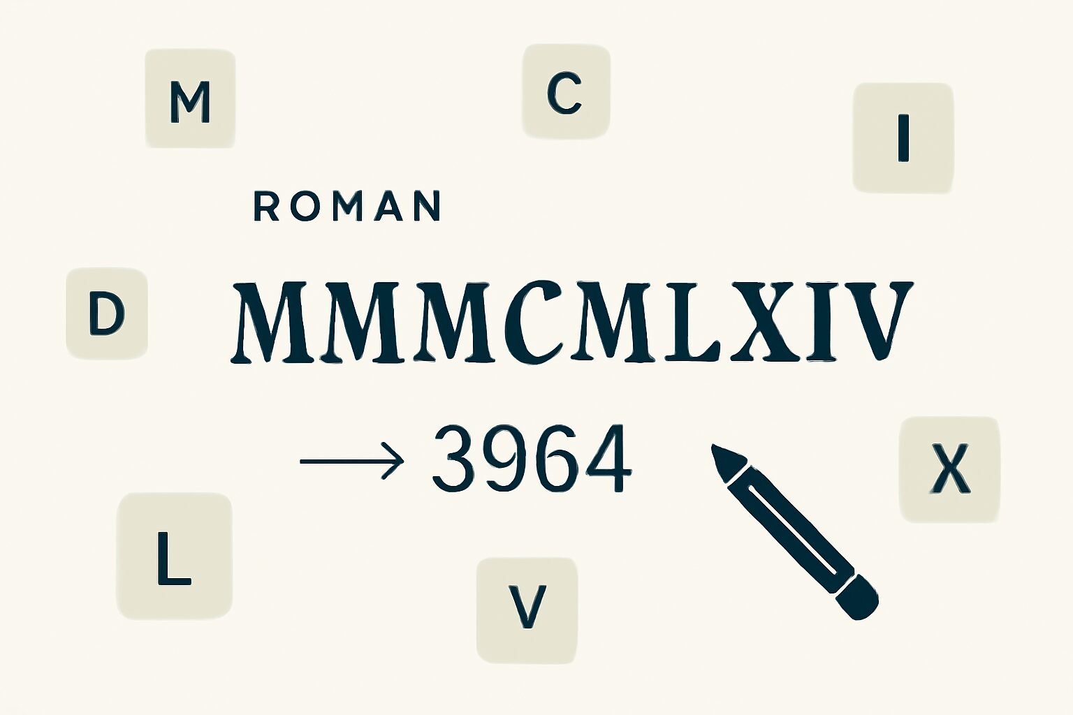 Roman Numerals: 3964