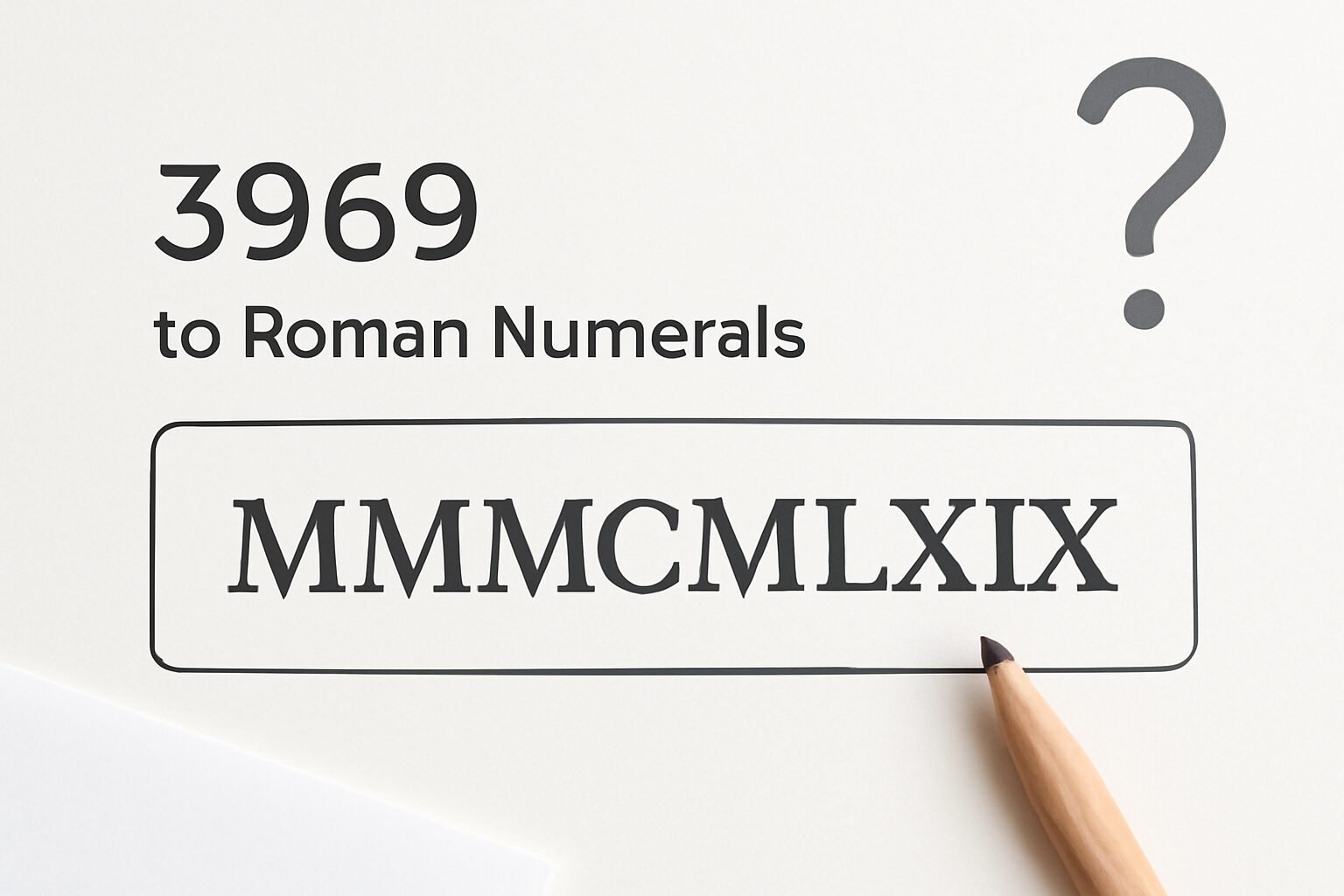Roman Numerals: 3969
