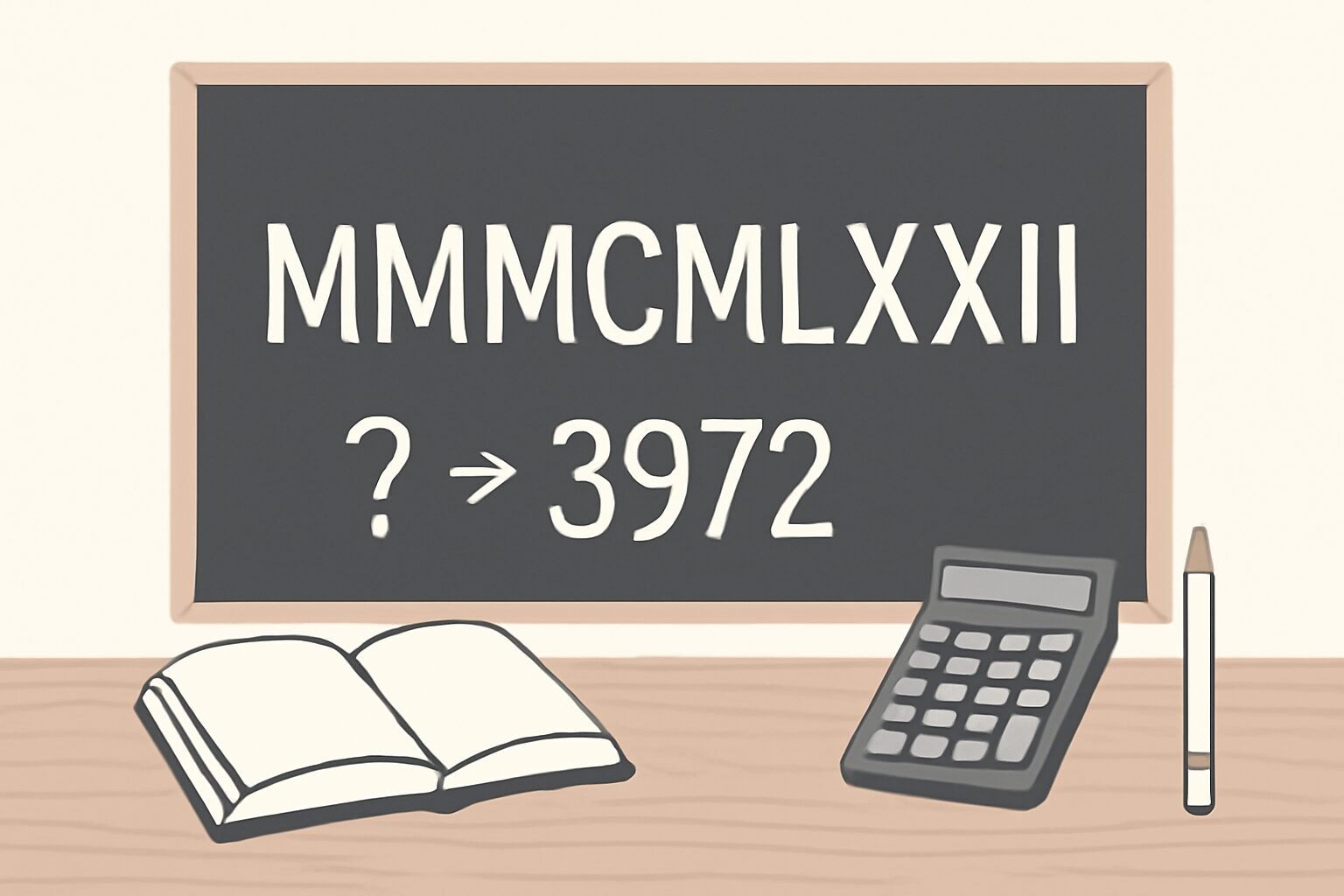 Roman Numerals: 3972