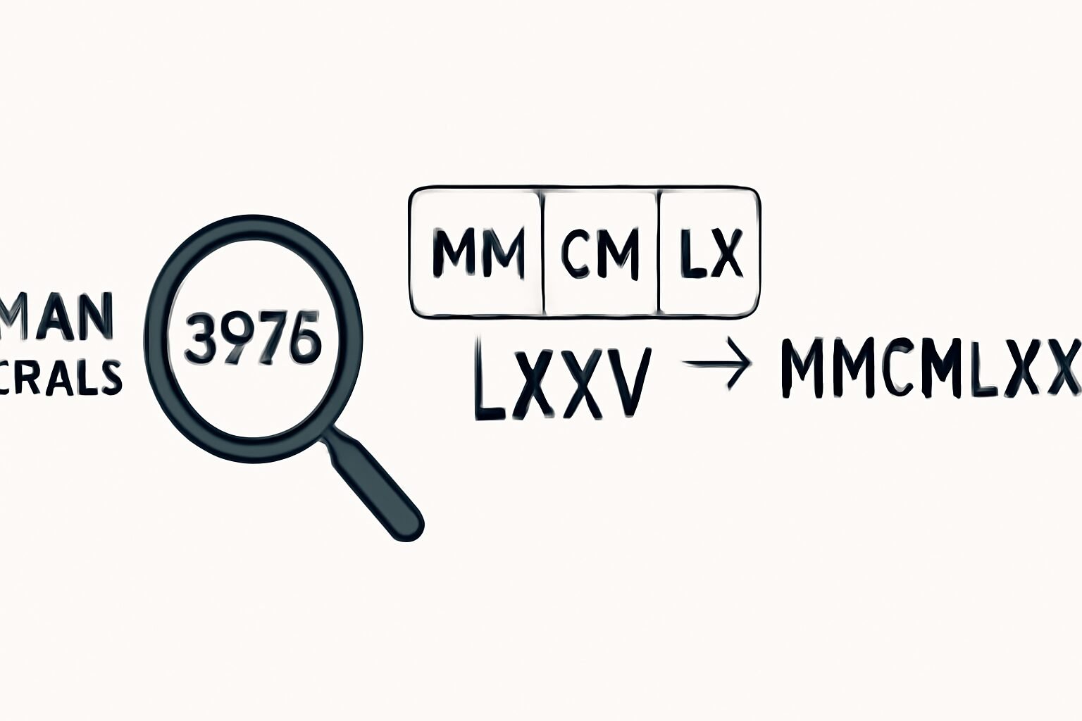 Roman Numerals: 3975
