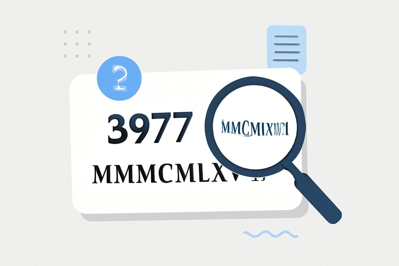 Roman Numerals: 3977