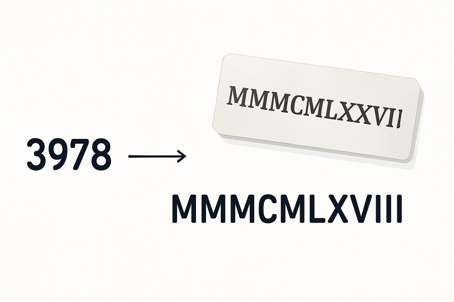 Roman Numerals: 3978