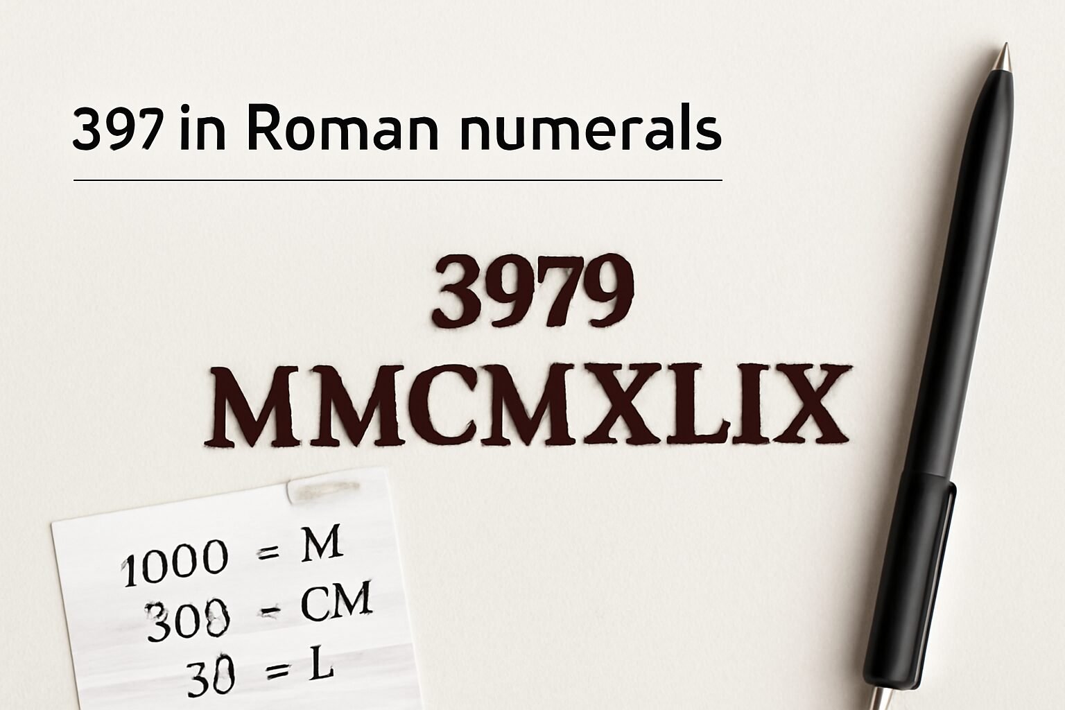 Roman Numerals: 3979