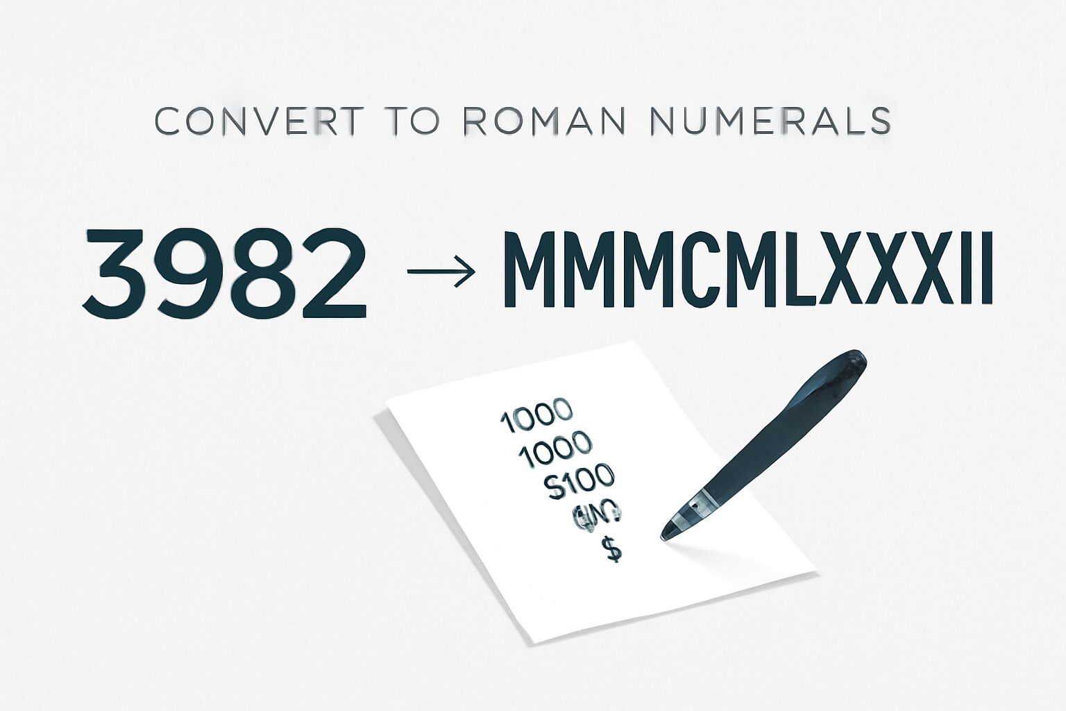 Roman Numerals: 3982