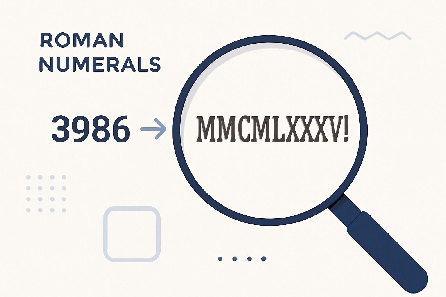 Roman Numerals: 3986