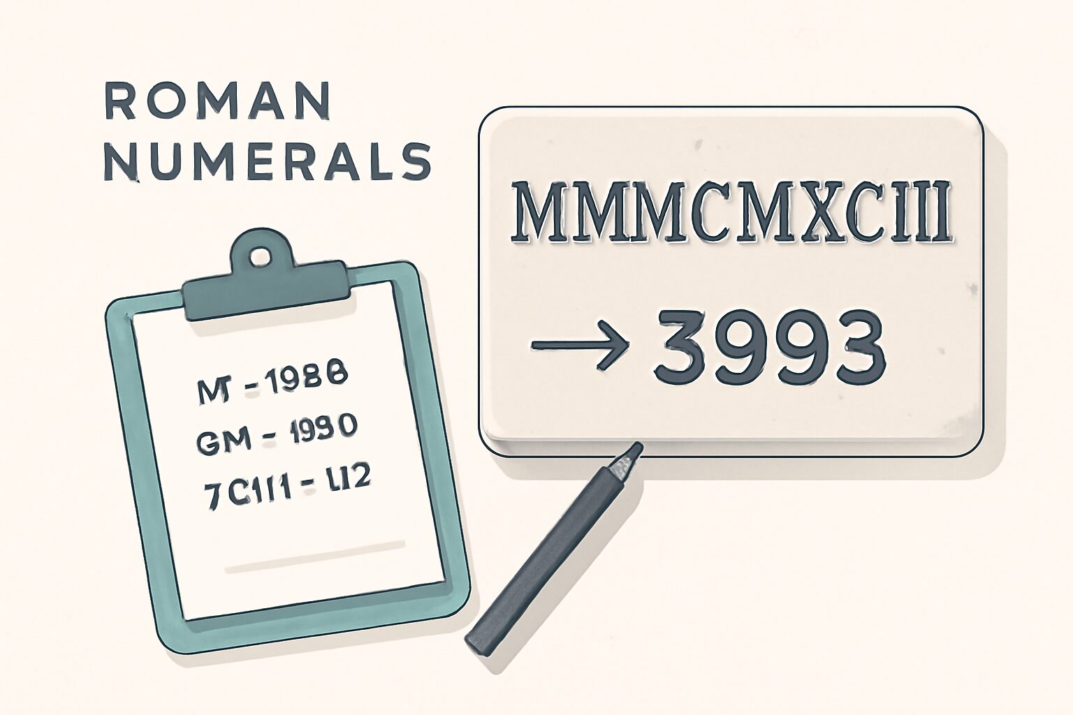 Roman Numerals: 3993