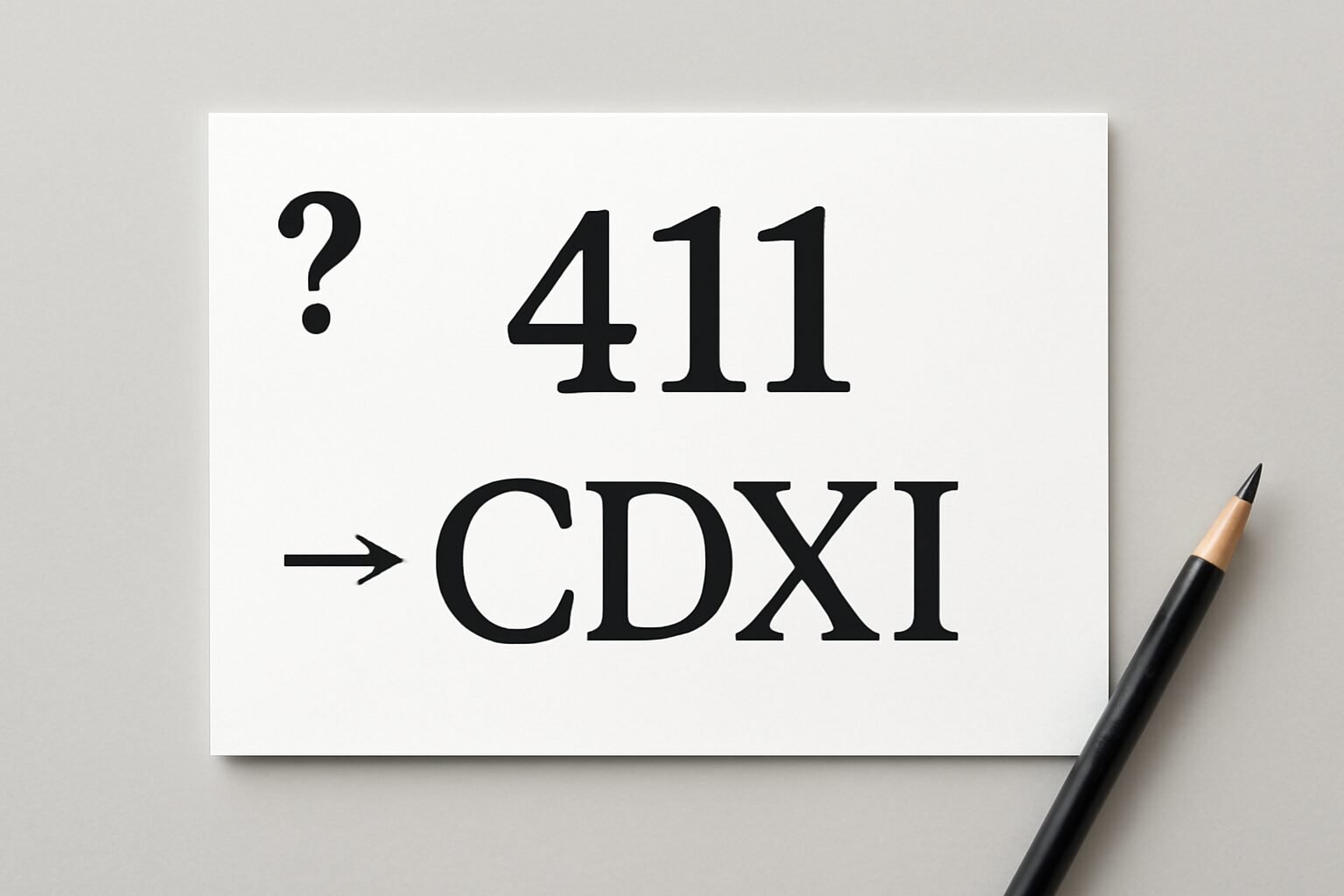 Roman Numerals: 411