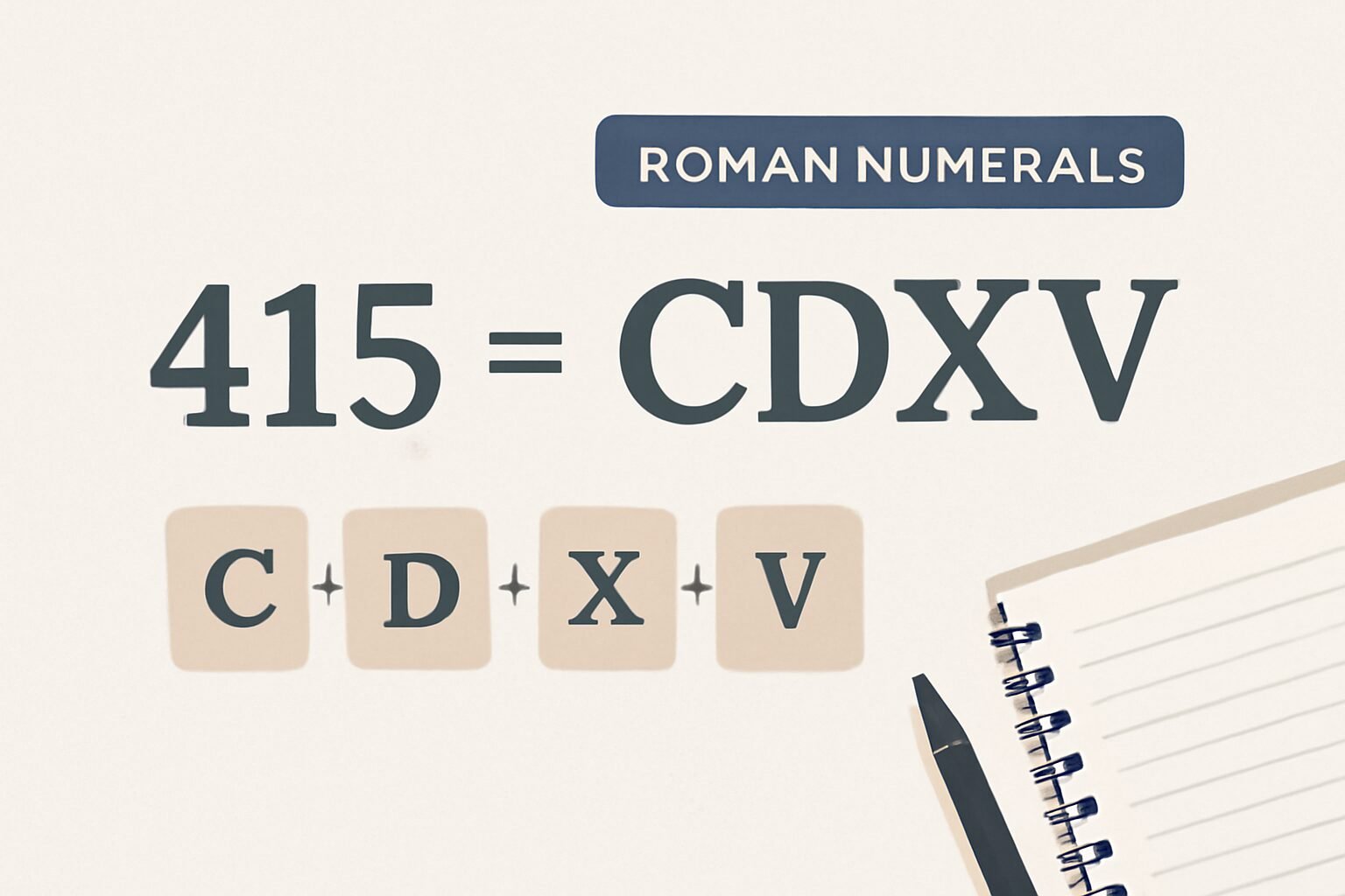 Roman Numerals: 415