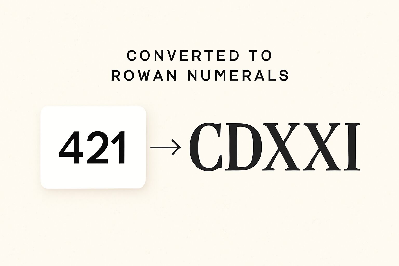 Roman Numerals: 421