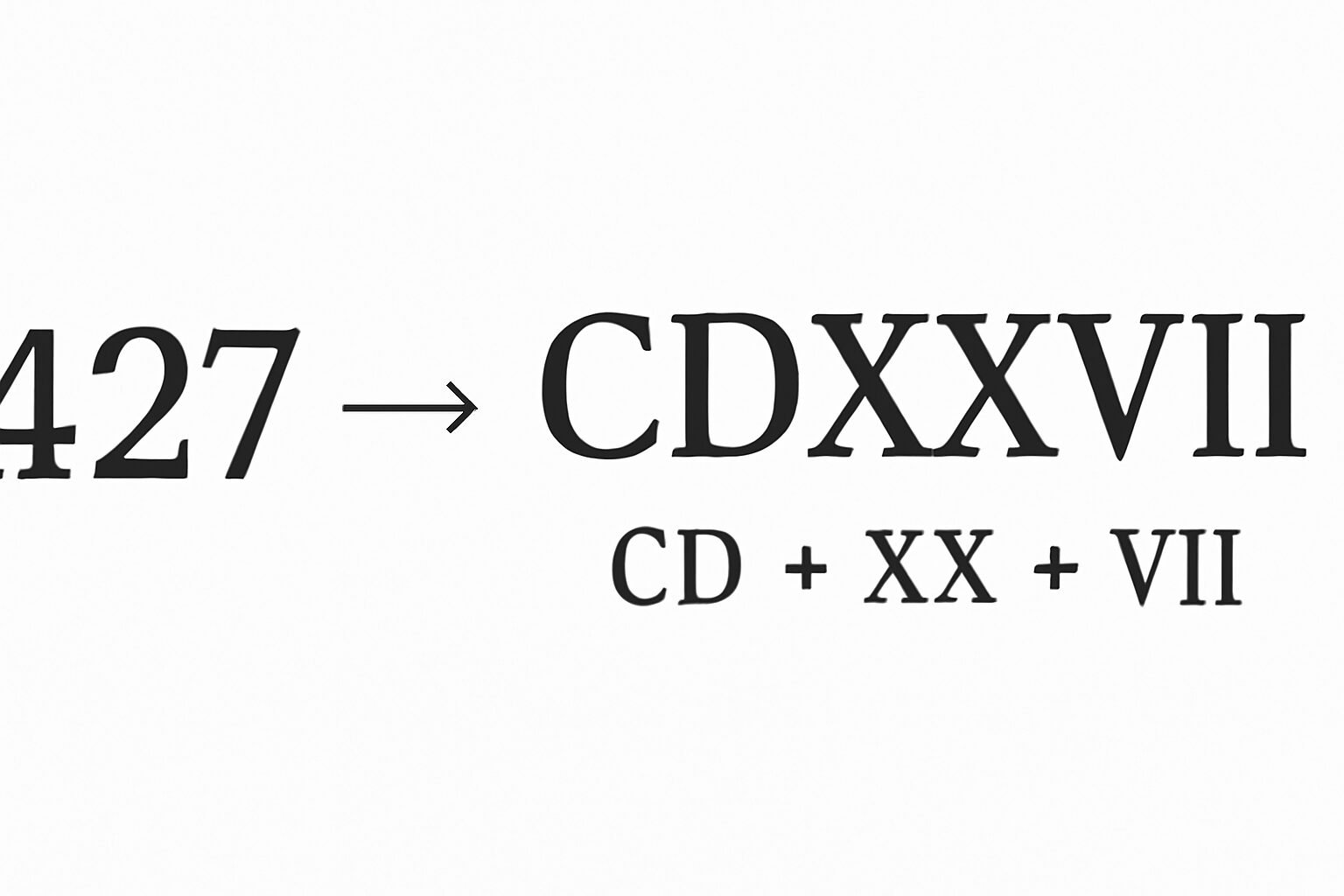 Roman Numerals: 427