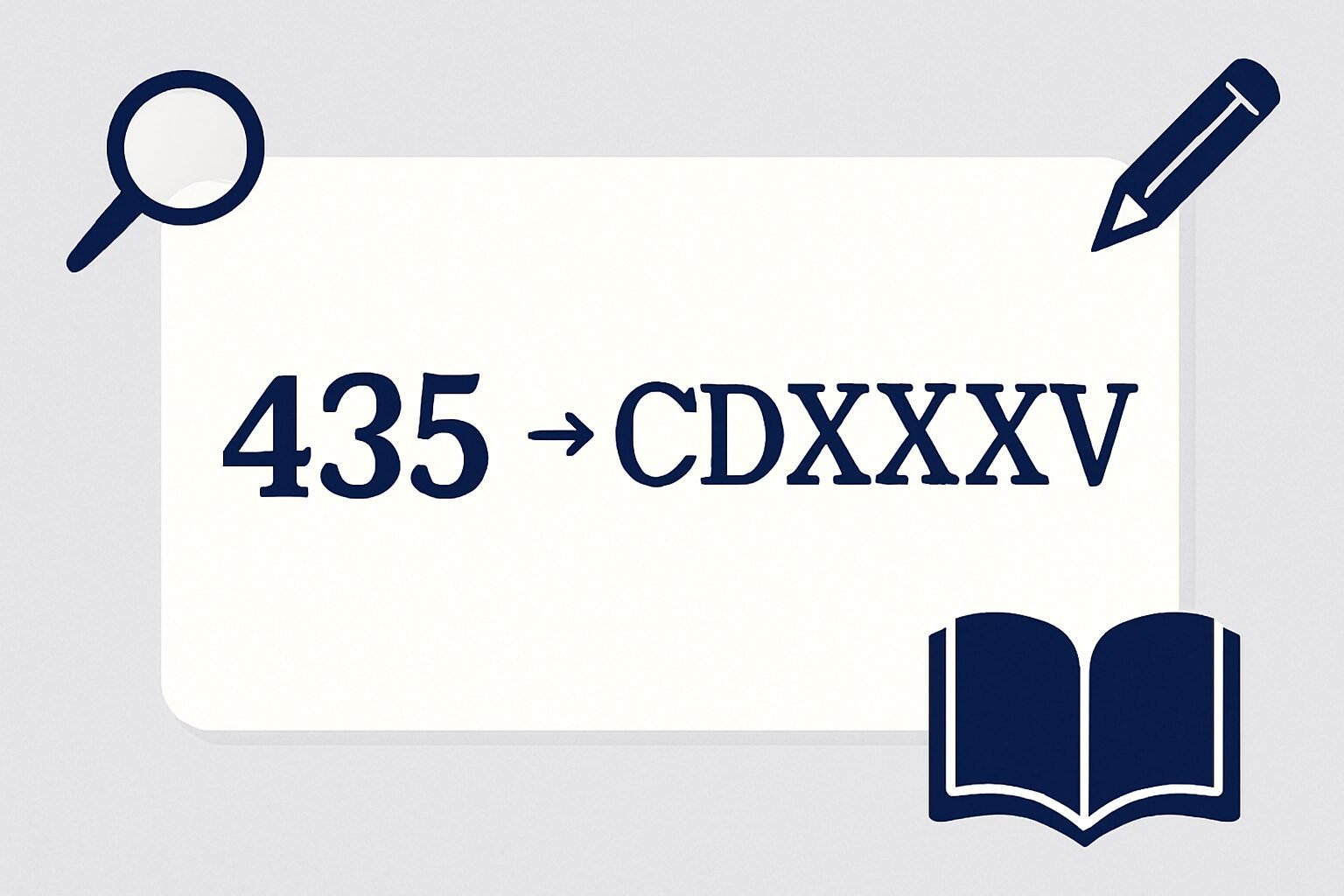 Roman Numerals: 435