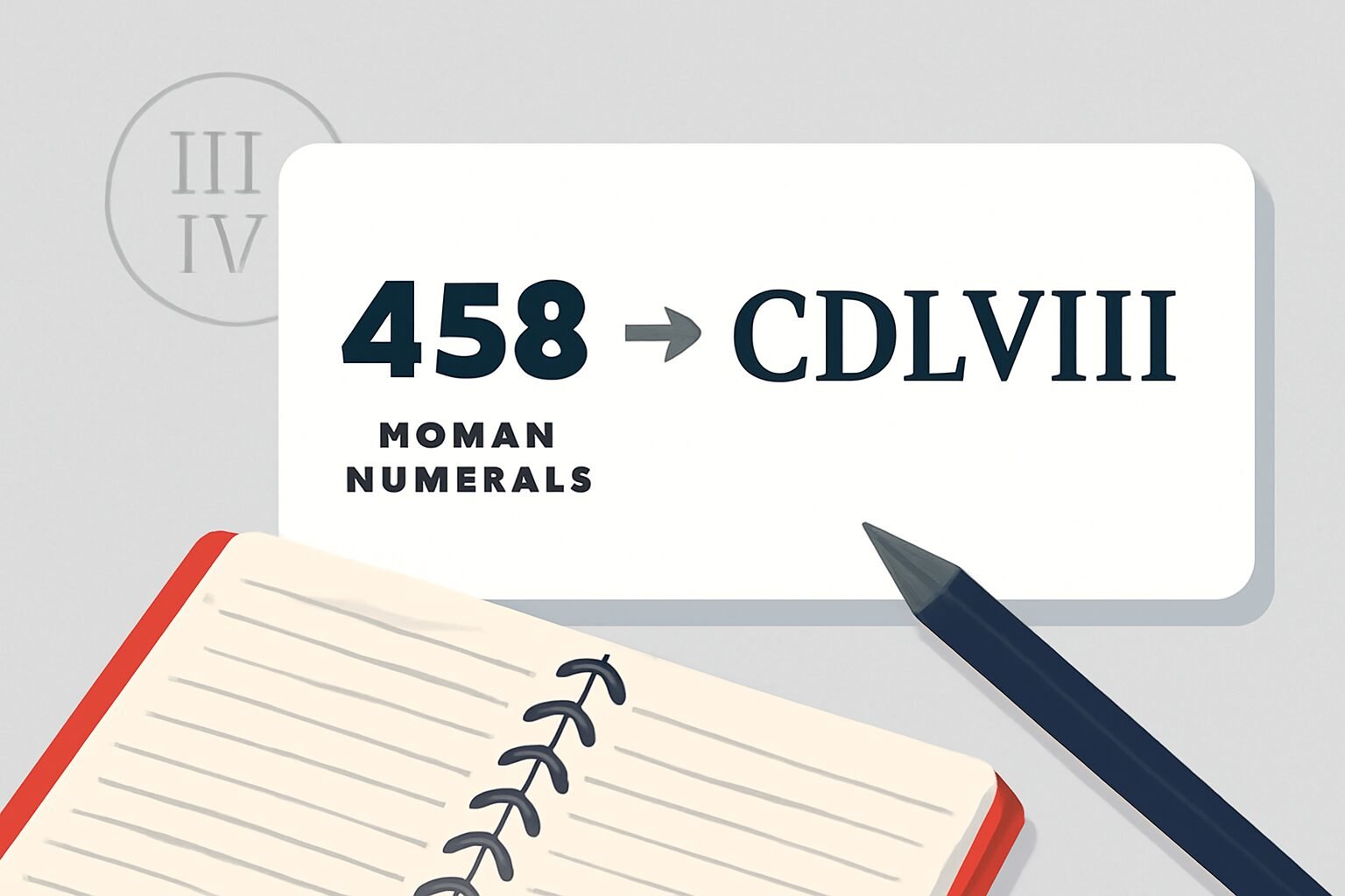 Roman Numerals: 458