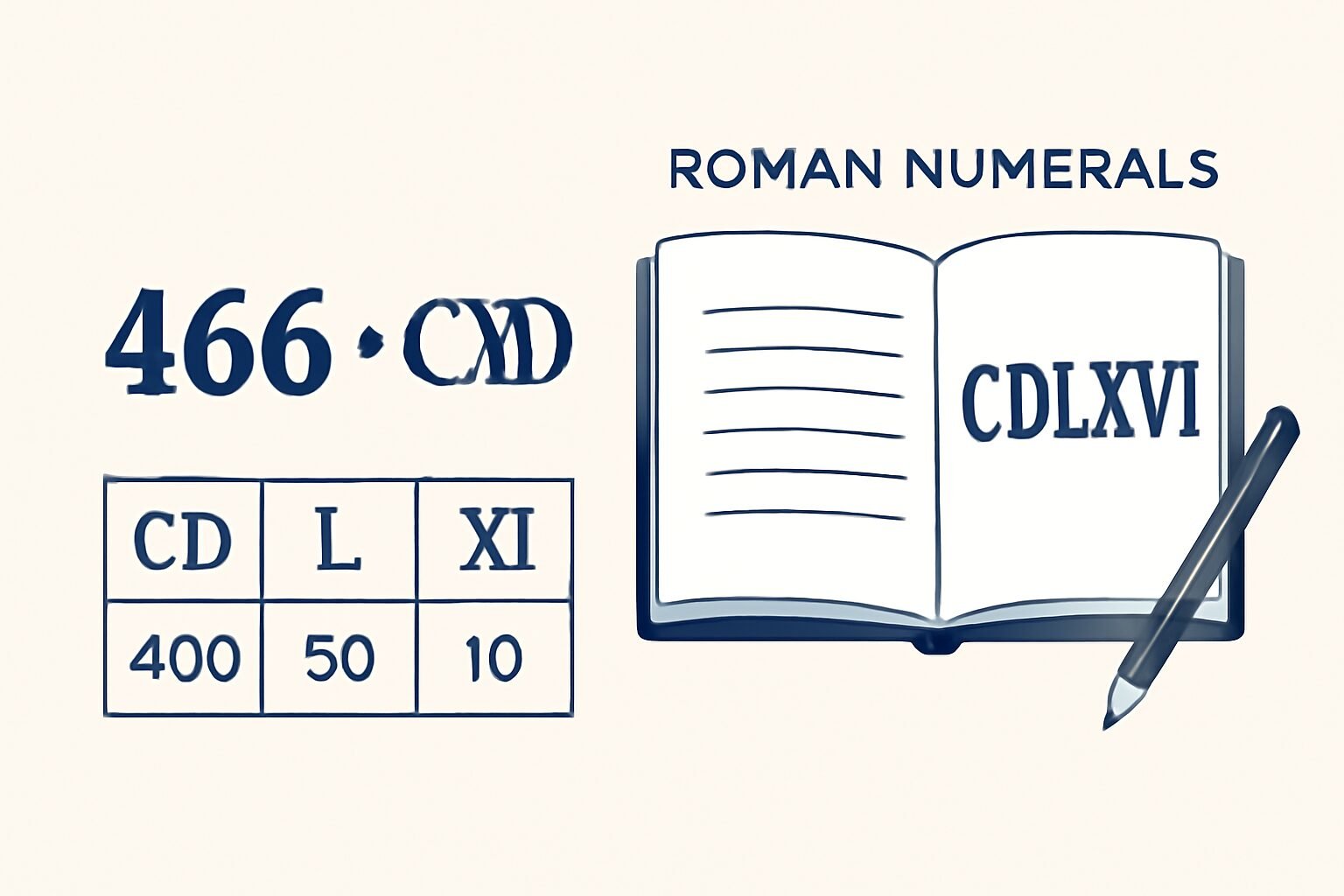 Roman Numerals: 466
