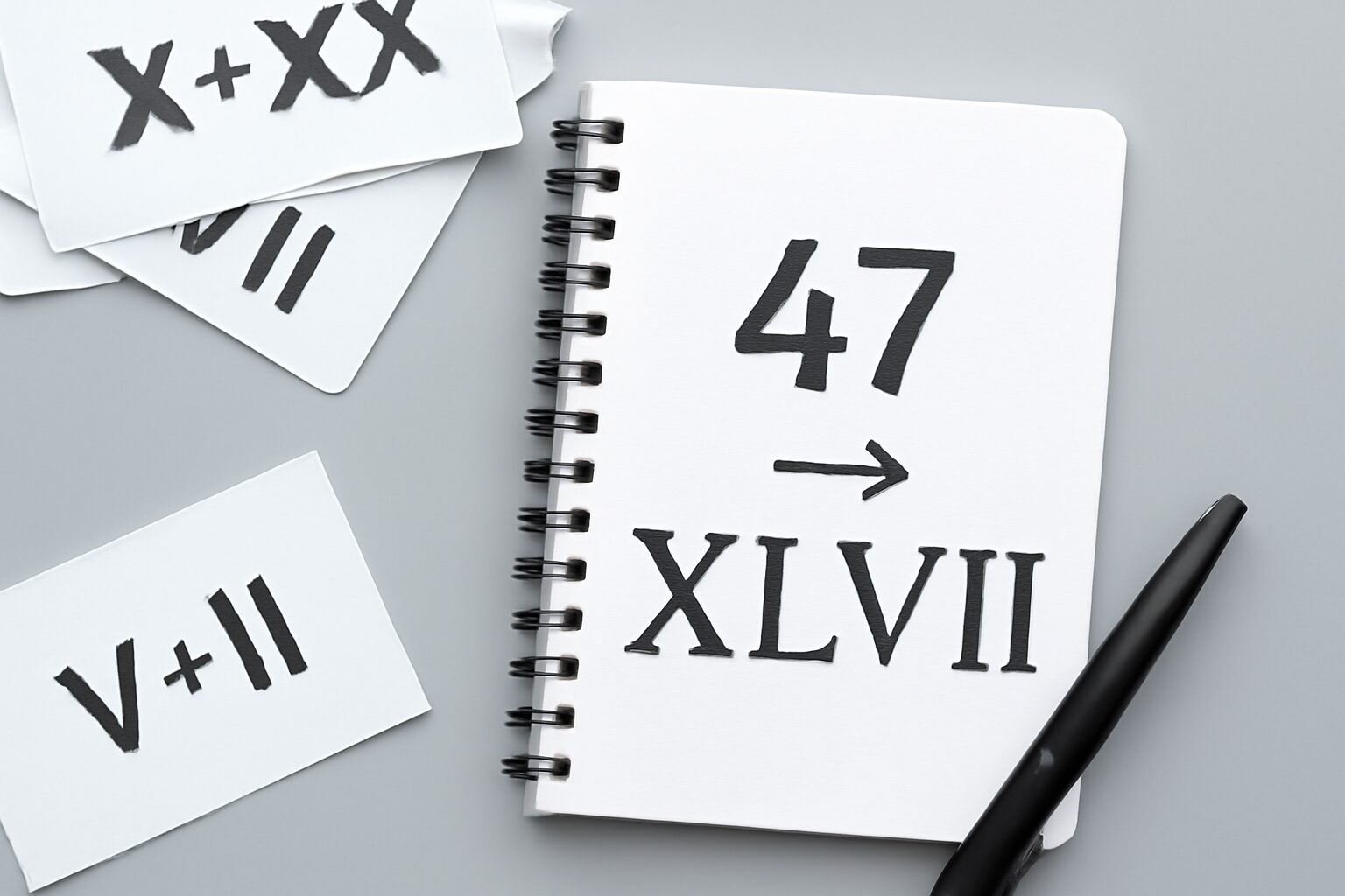 Roman Numerals: 47