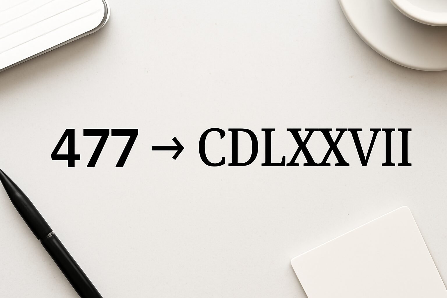 Roman Numerals: 477