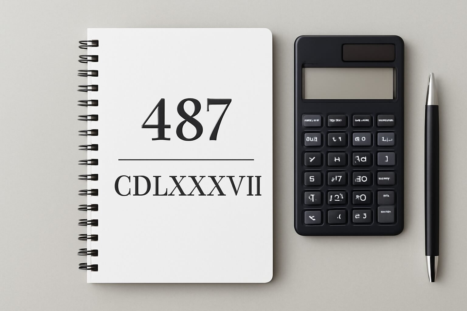Roman Numerals: 487