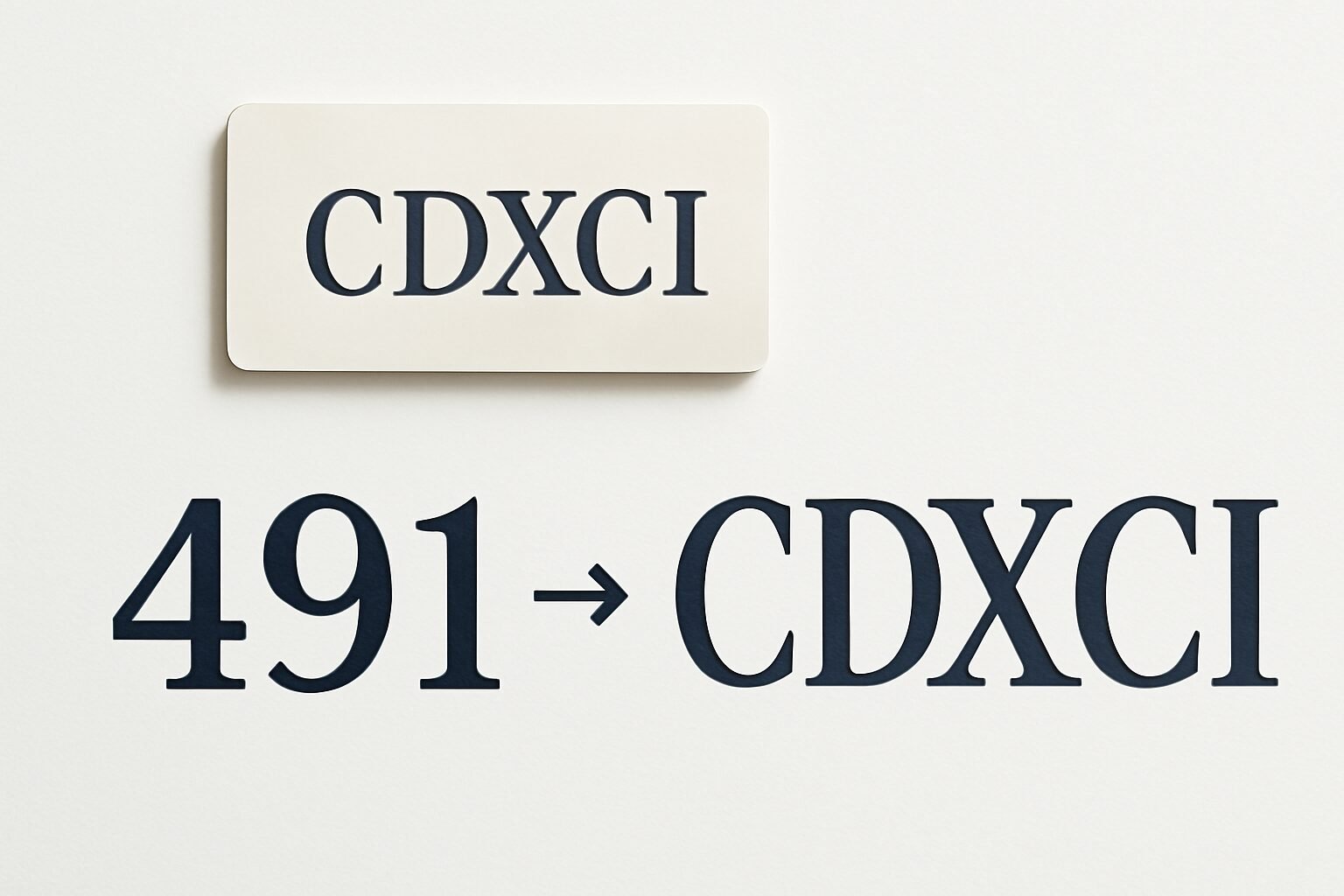 Roman Numerals: 491