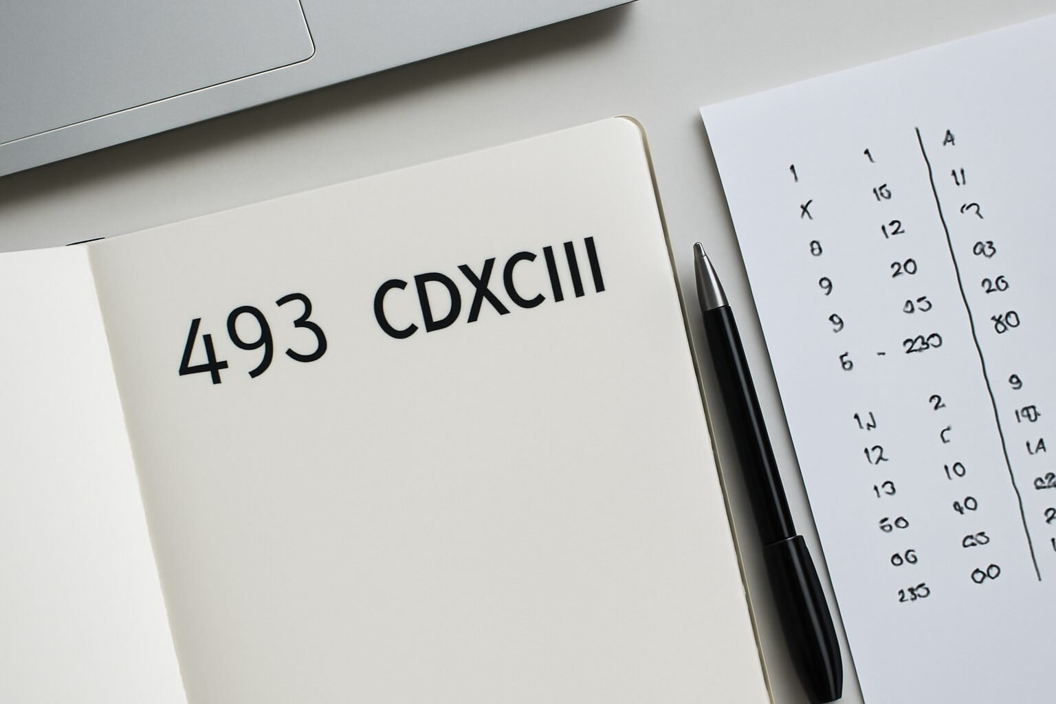 Roman Numerals: 493