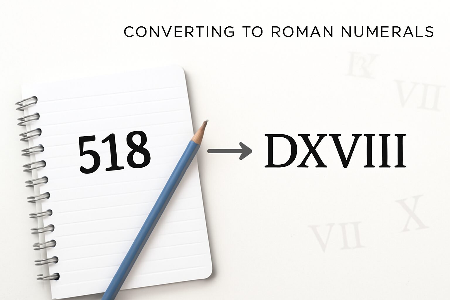 Roman Numerals: 518