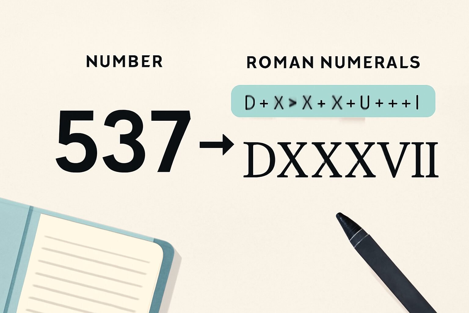 Roman Numerals: 537
