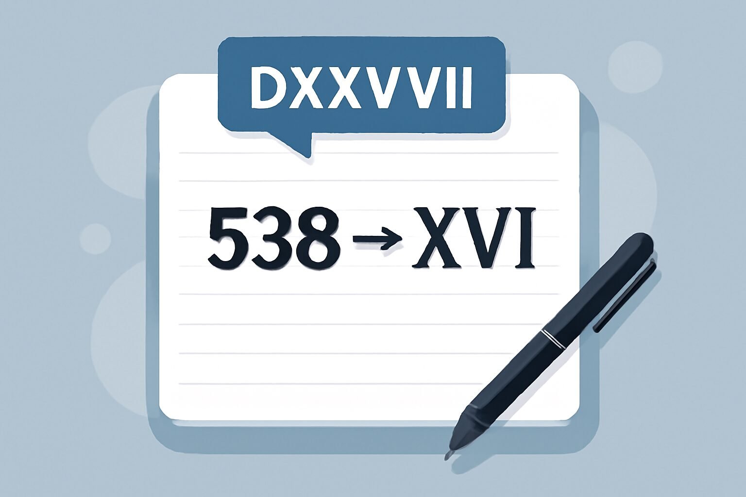 Roman Numerals: 538