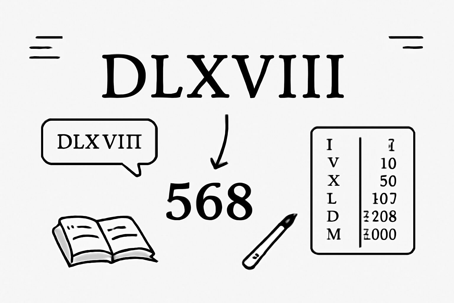 Roman Numerals: 568