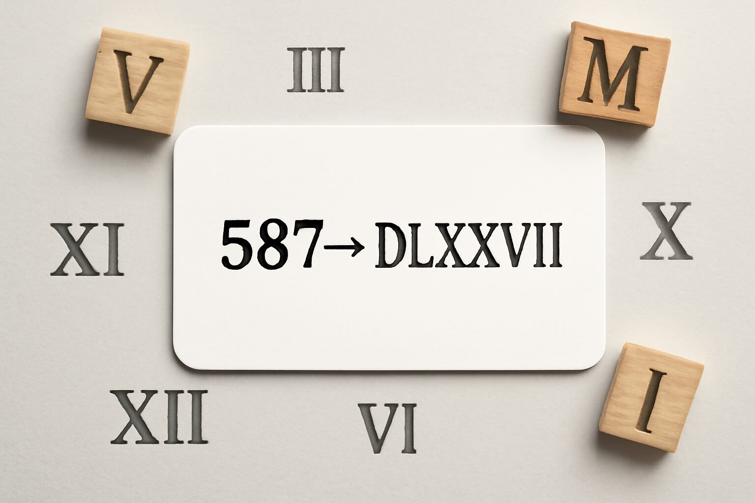 Roman Numerals: 587