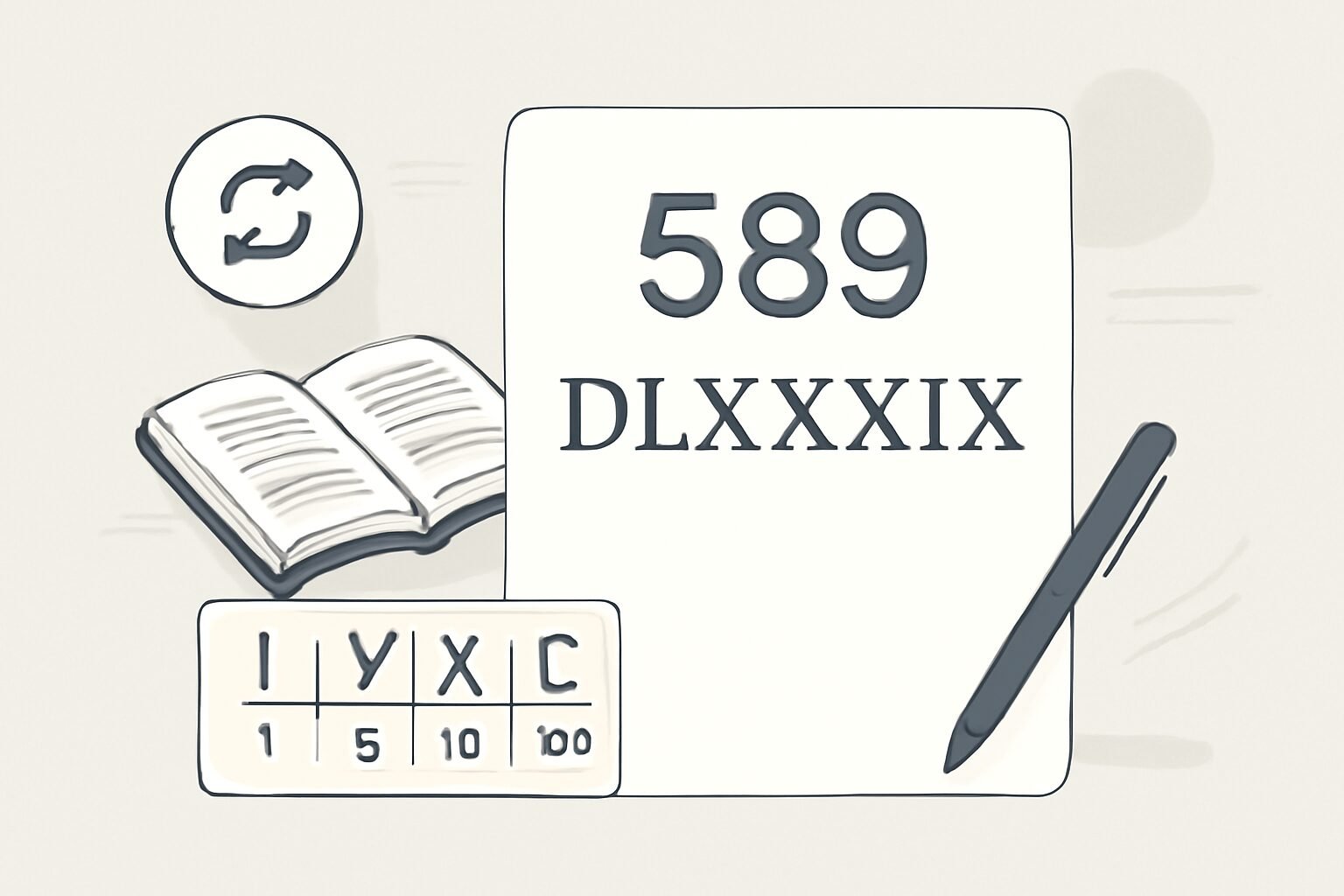 Roman Numerals: 589