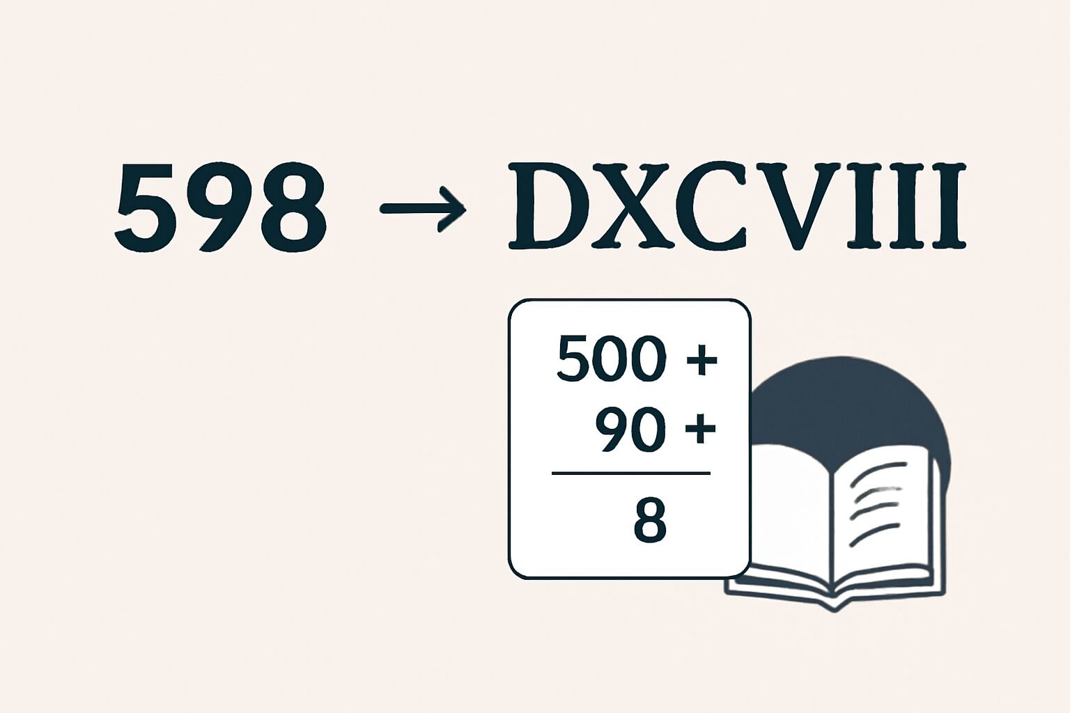 Roman Numerals: 598