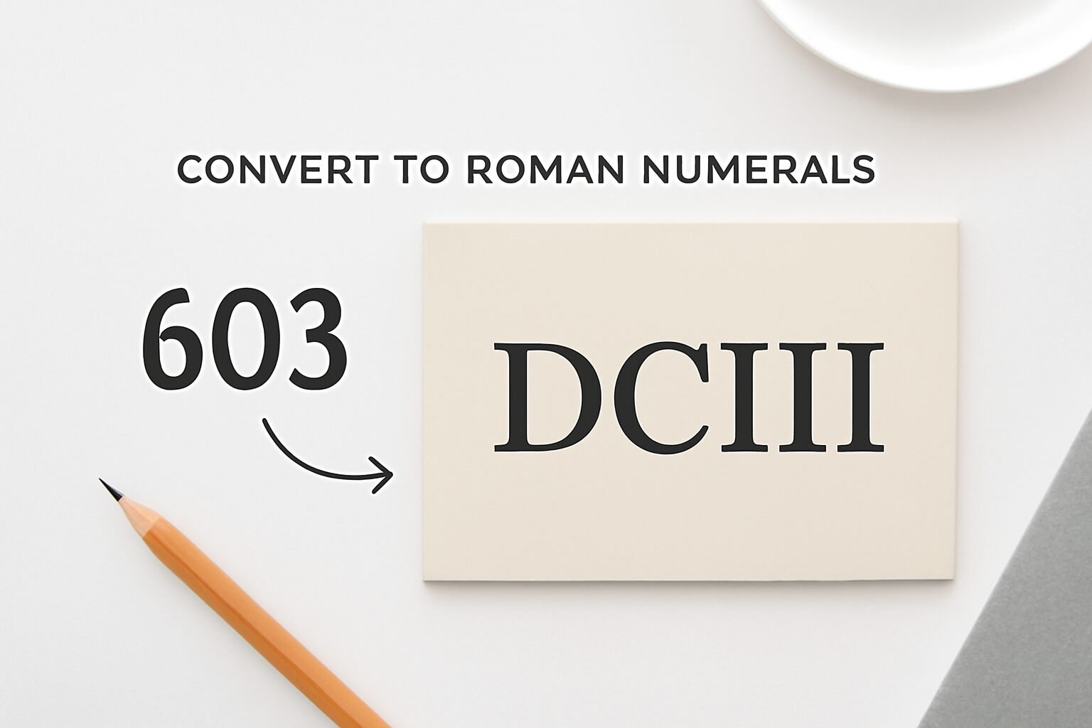 Roman Numerals: 603