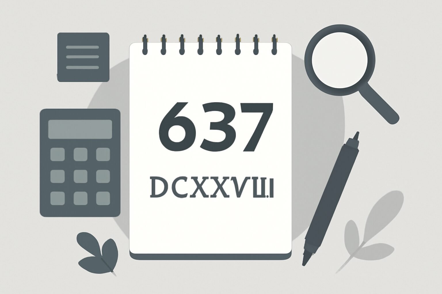Roman Numerals: 637