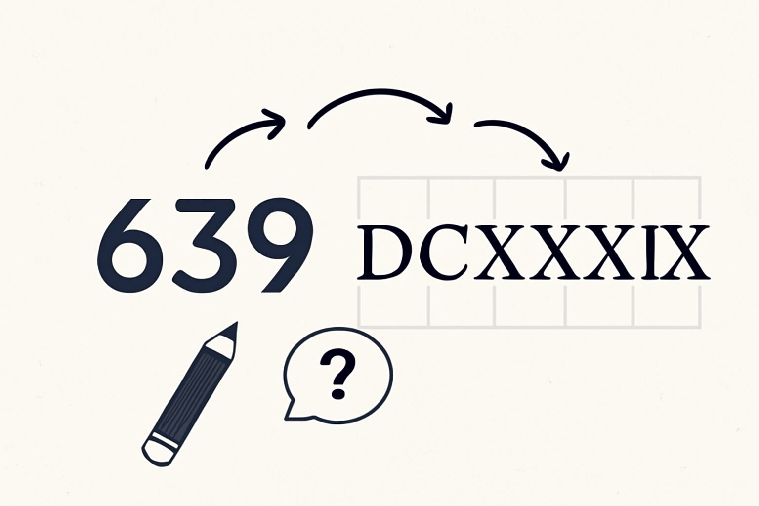 Roman Numerals: 639