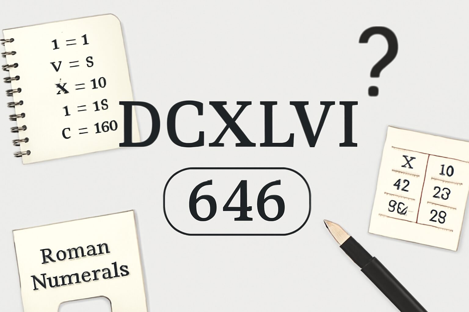 Roman Numerals: 646