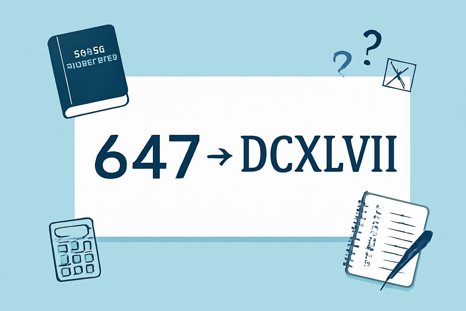 Roman Numerals: 647