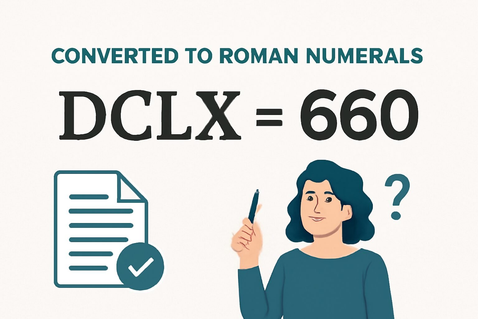 Roman Numerals: 660
