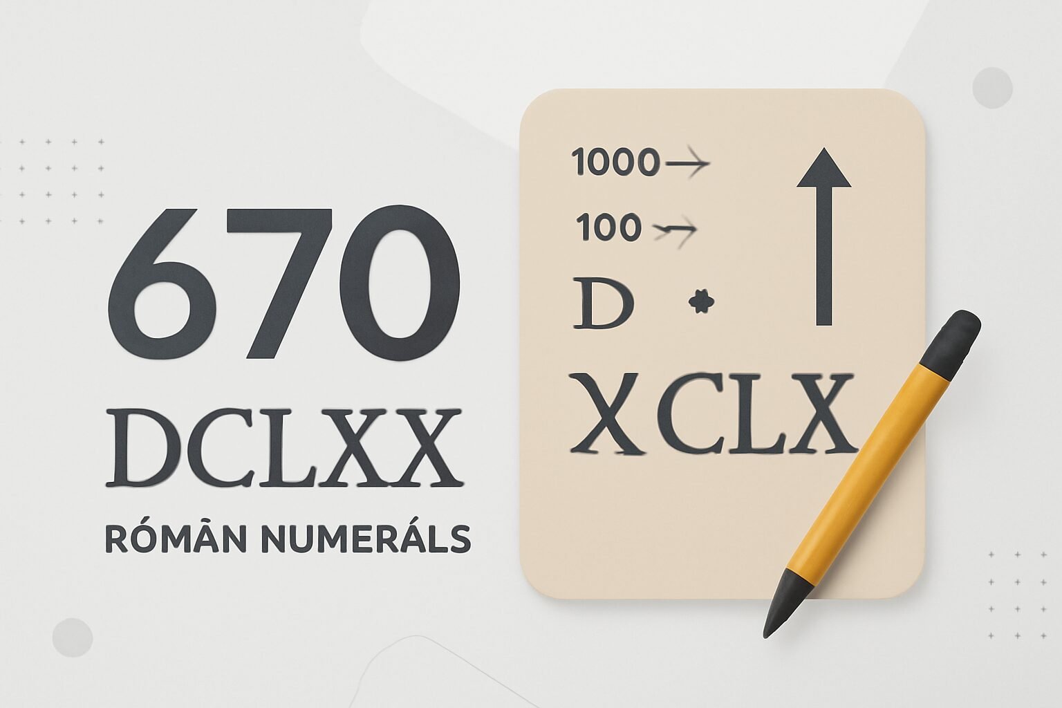 Roman Numerals: 670
