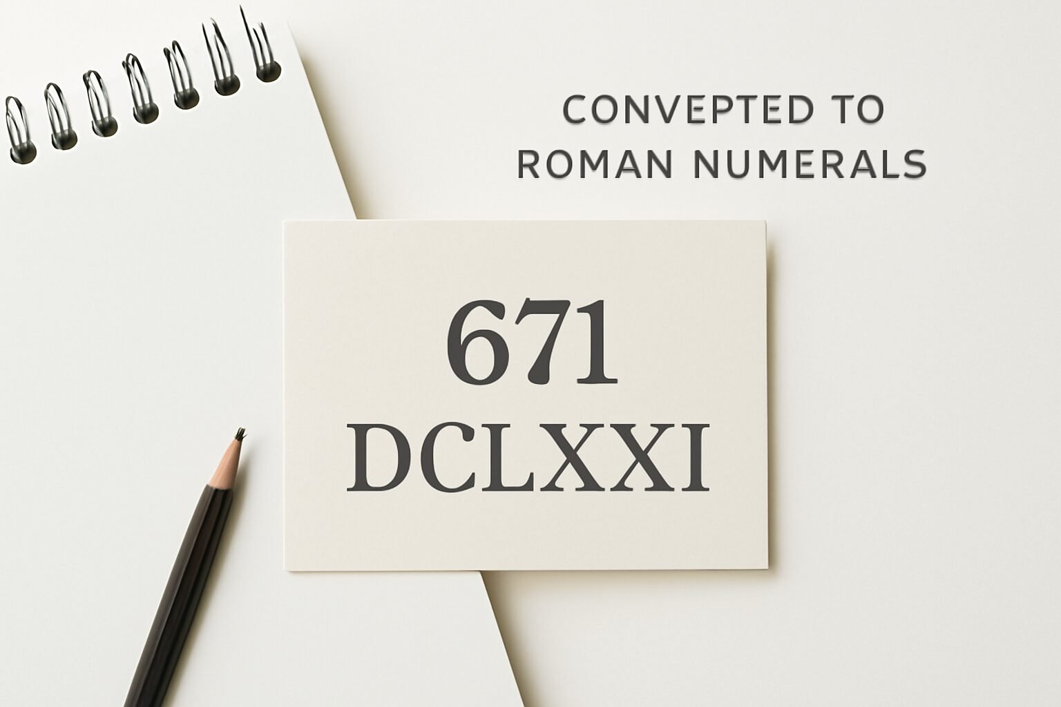 Roman Numerals: 671